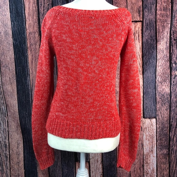 American Eagle Outfitters Vibrant Red Scoop Neck Sweater - Picture 4 of 7